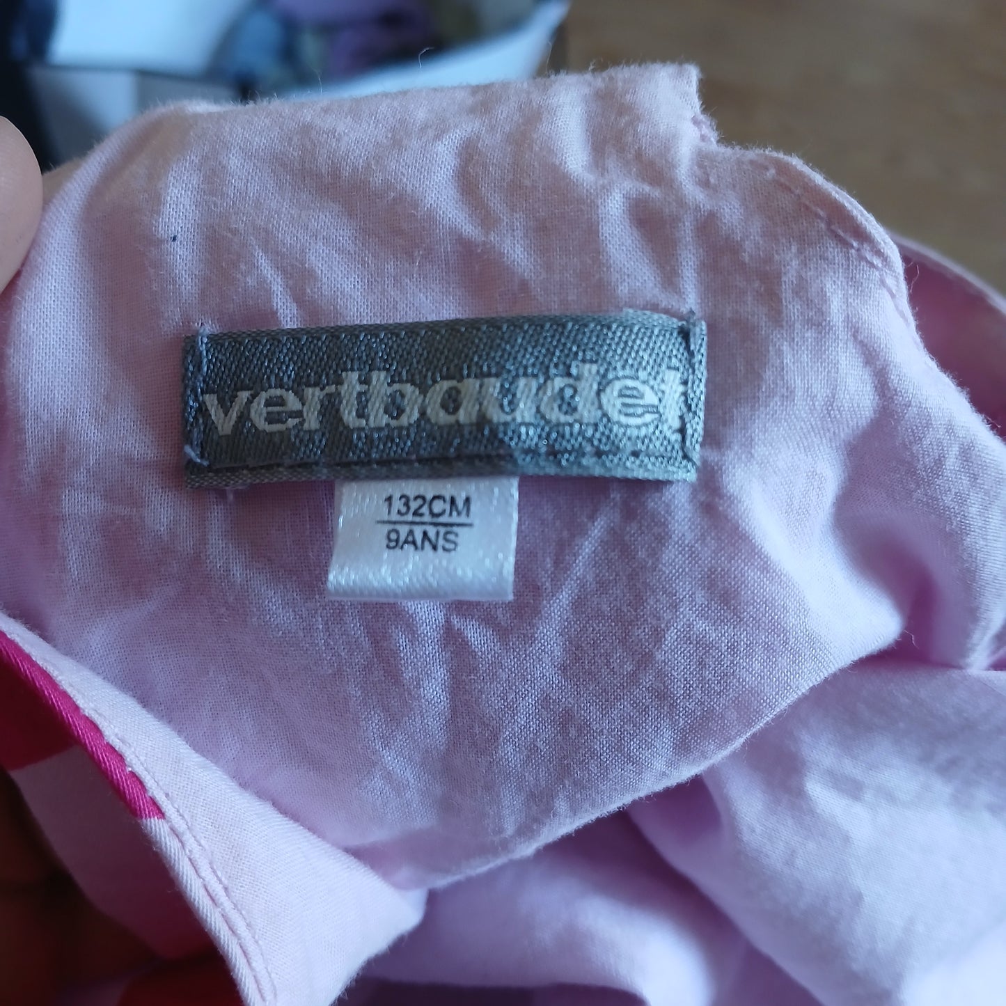 Vertbaudet Pink Stripy Dress Age 9