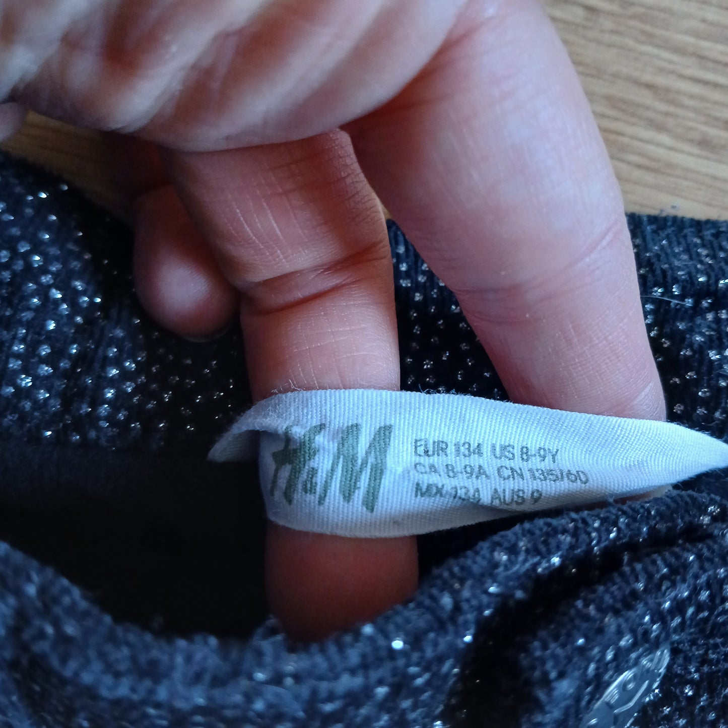 H&M Glittery Shorts Age 8-9