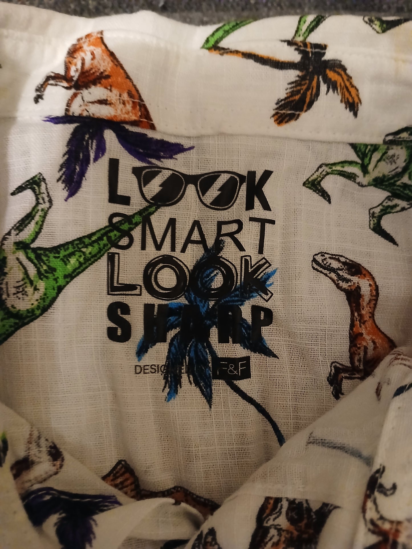 F&F Dinosaur Shirt Age 10-11