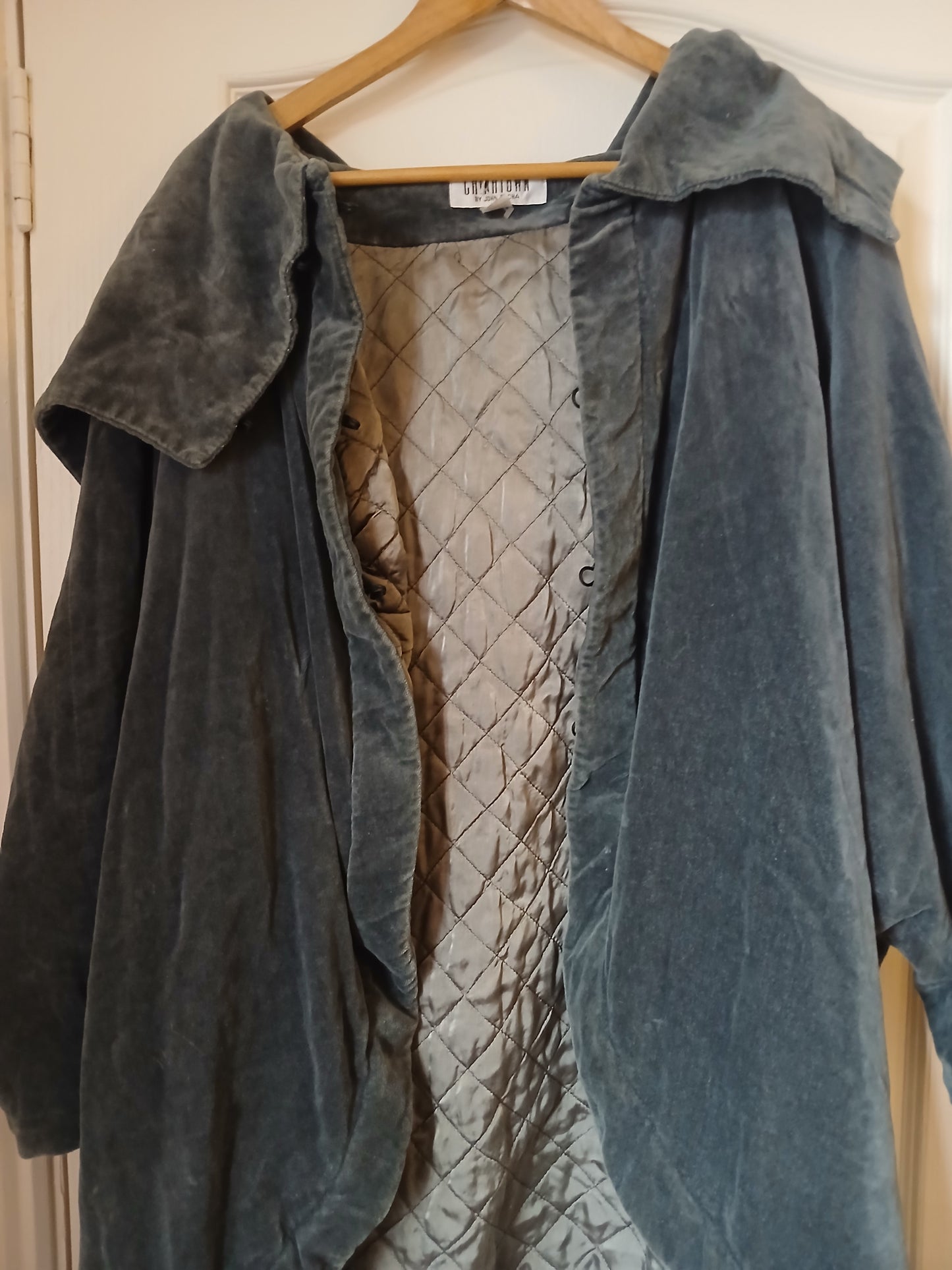 Vintage Chinatown by John Rocha Grey Velvet-Feel Opera Style Coat Size 14
