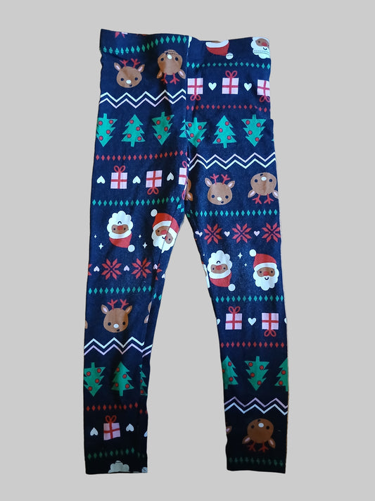 H&M Christmas Leggings Age 4-5
