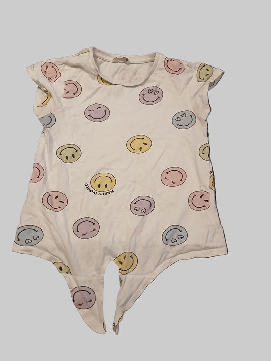 Pep&Co Smiley Face T-Shirt Age 7-8