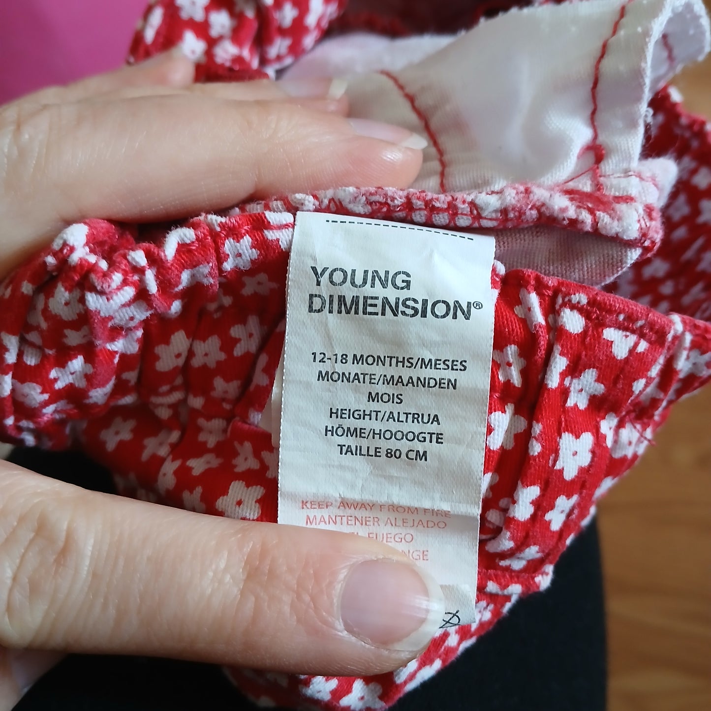 Young Dimension Red Floral Shorts Age 12-18 Months