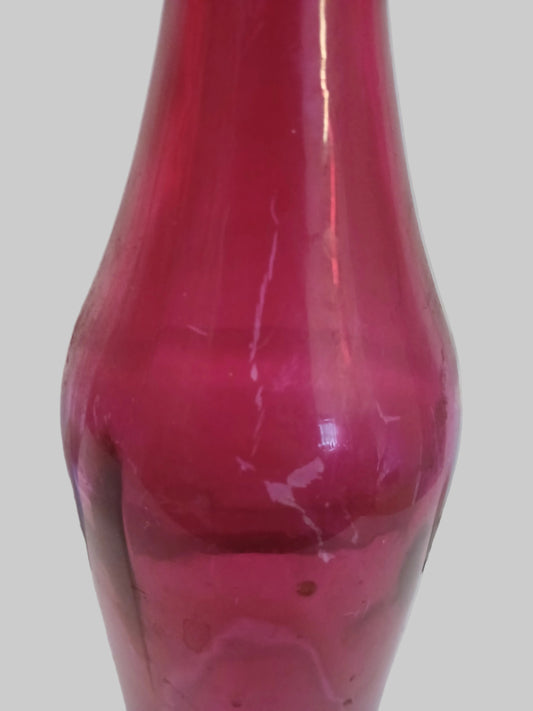Pink Coloured Glass Bottle
