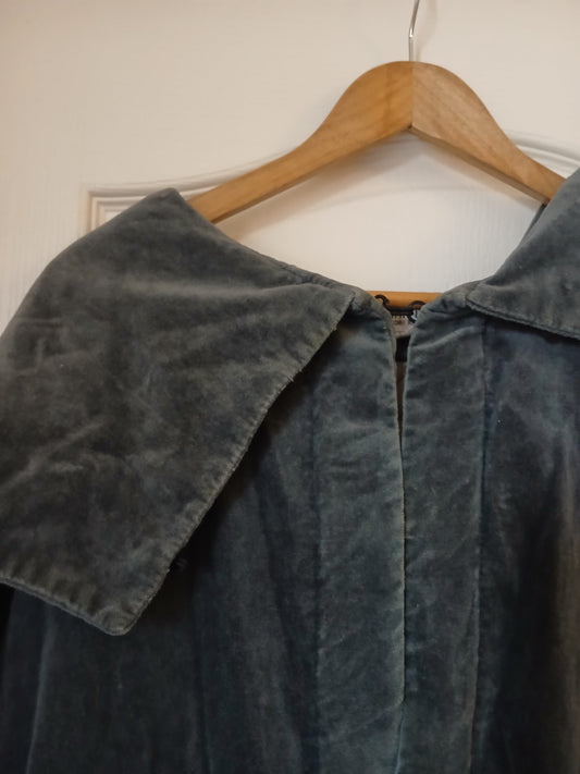 Vintage Chinatown by John Rocha Grey Velvet-Feel Opera Style Coat Size 14