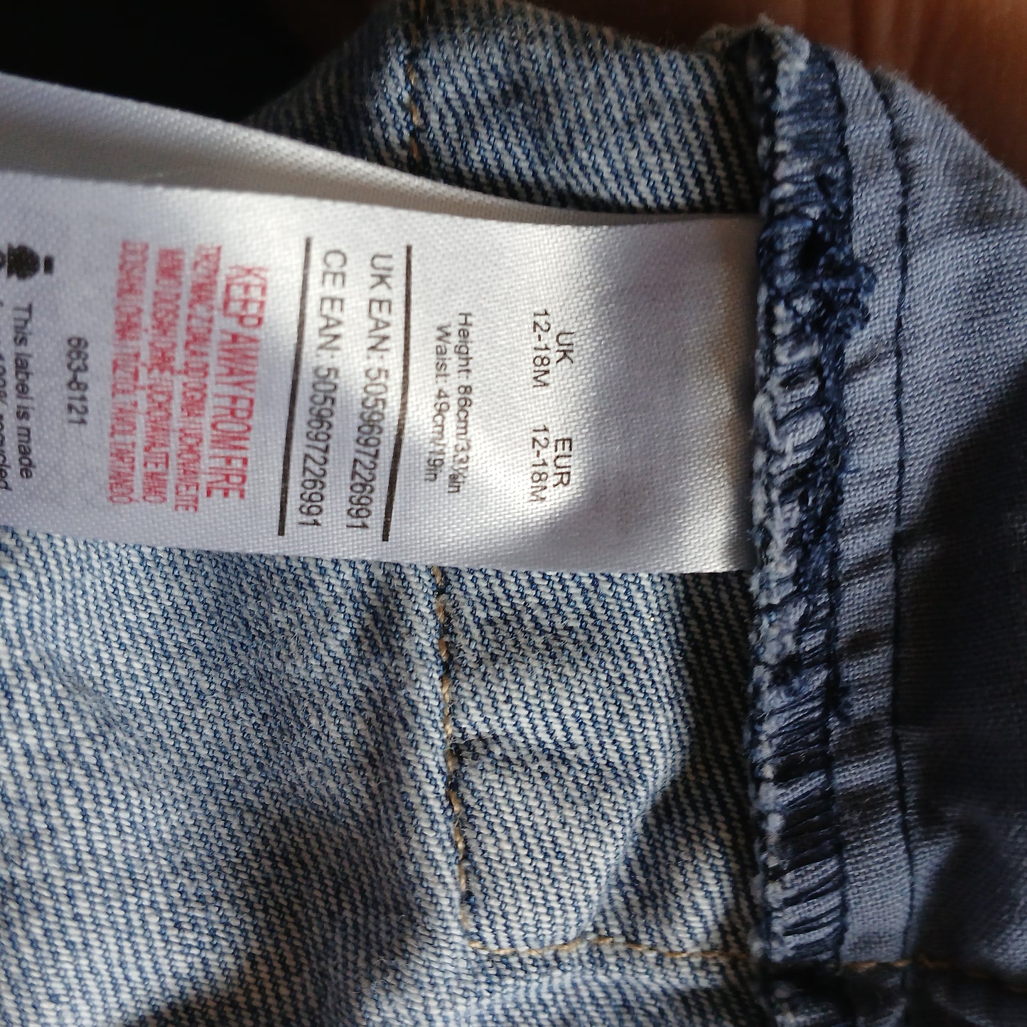 Peppa Pig Denim Dress Age 12-18 months