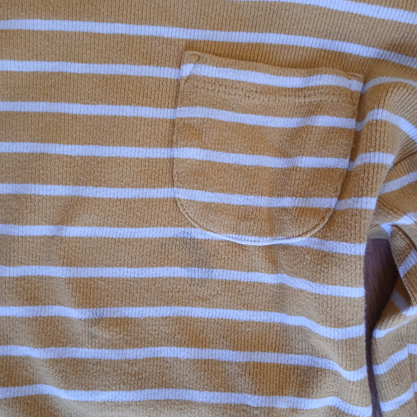F&F Yellow Striped T-Shirt Age 6-7