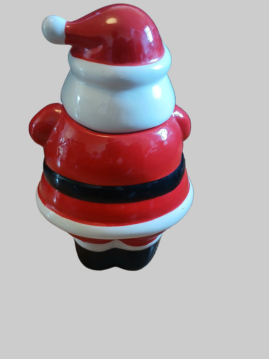 Ceramic Christmas Santa Cookie/Storage Jar