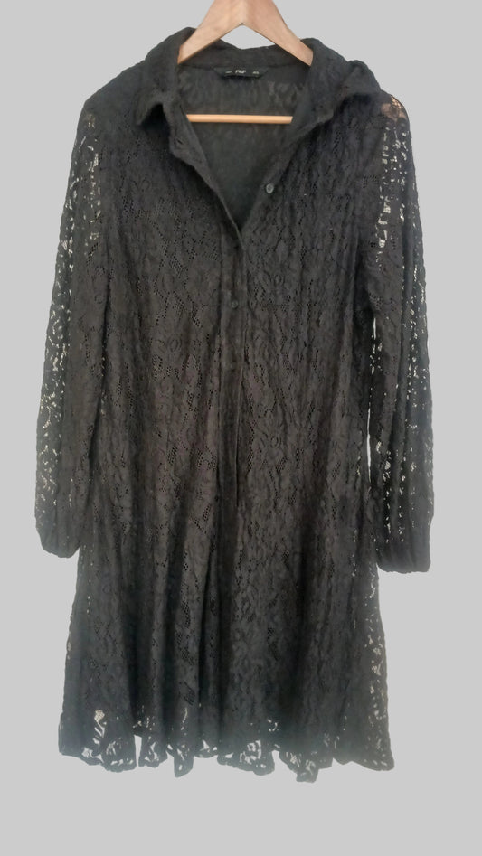 F&F Black Lace Dress Size 14