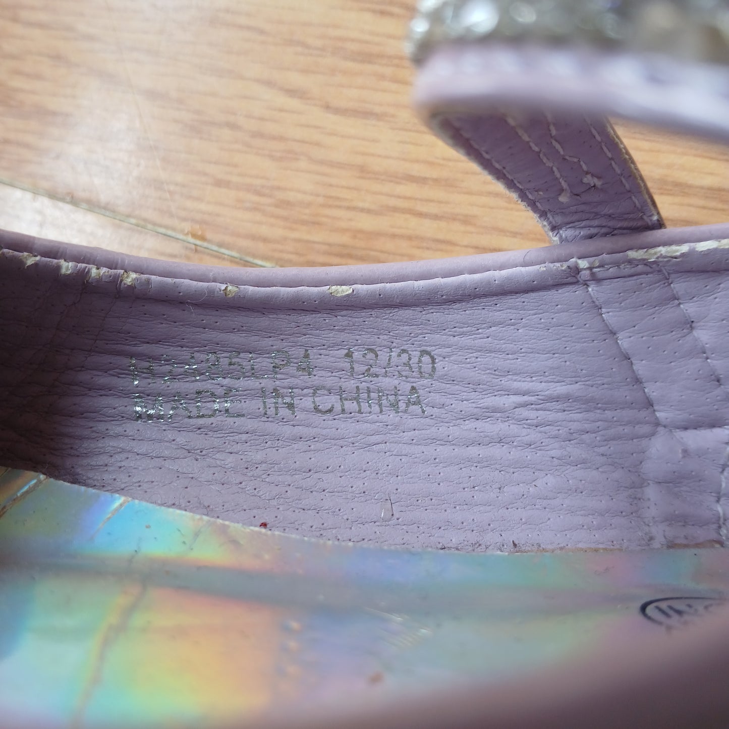 Purple Diamonte Shoes Size 12/30