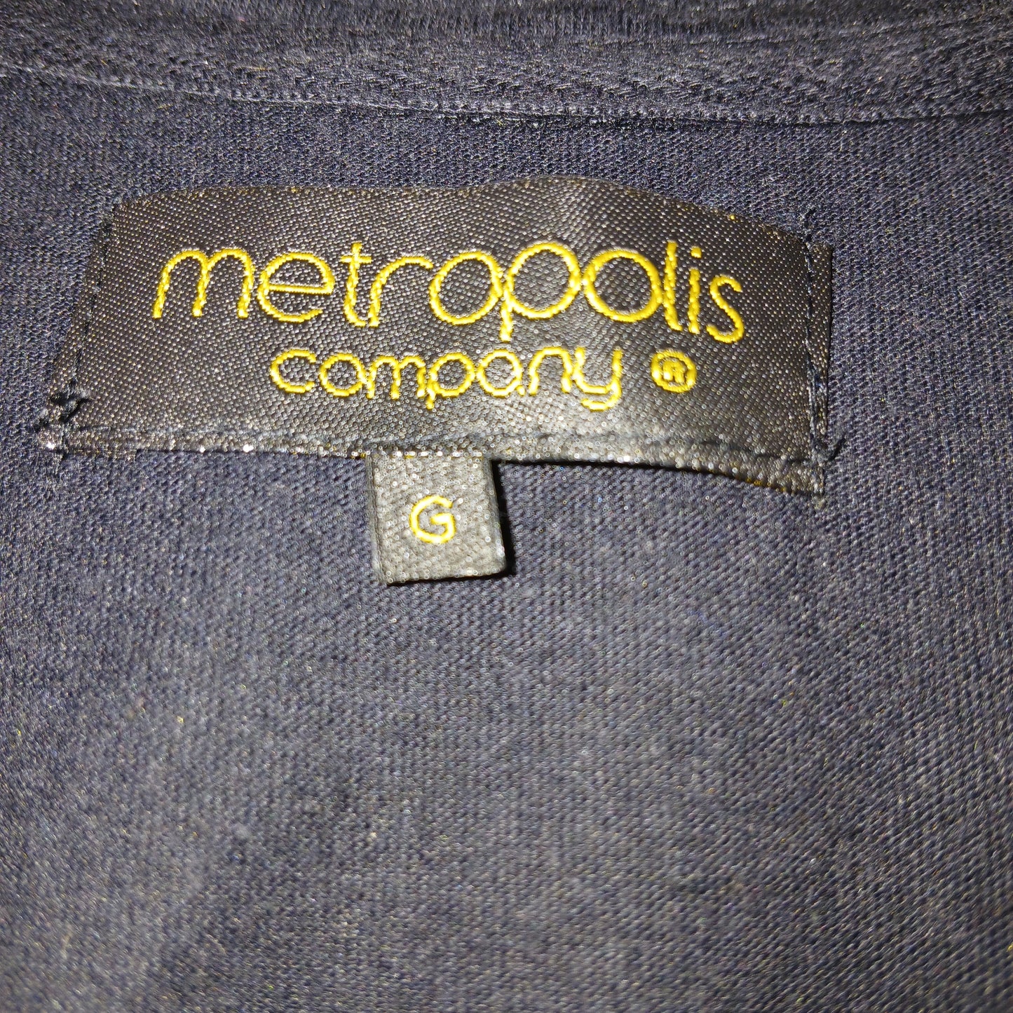 Metropolis Black Vest Top Approx Size M