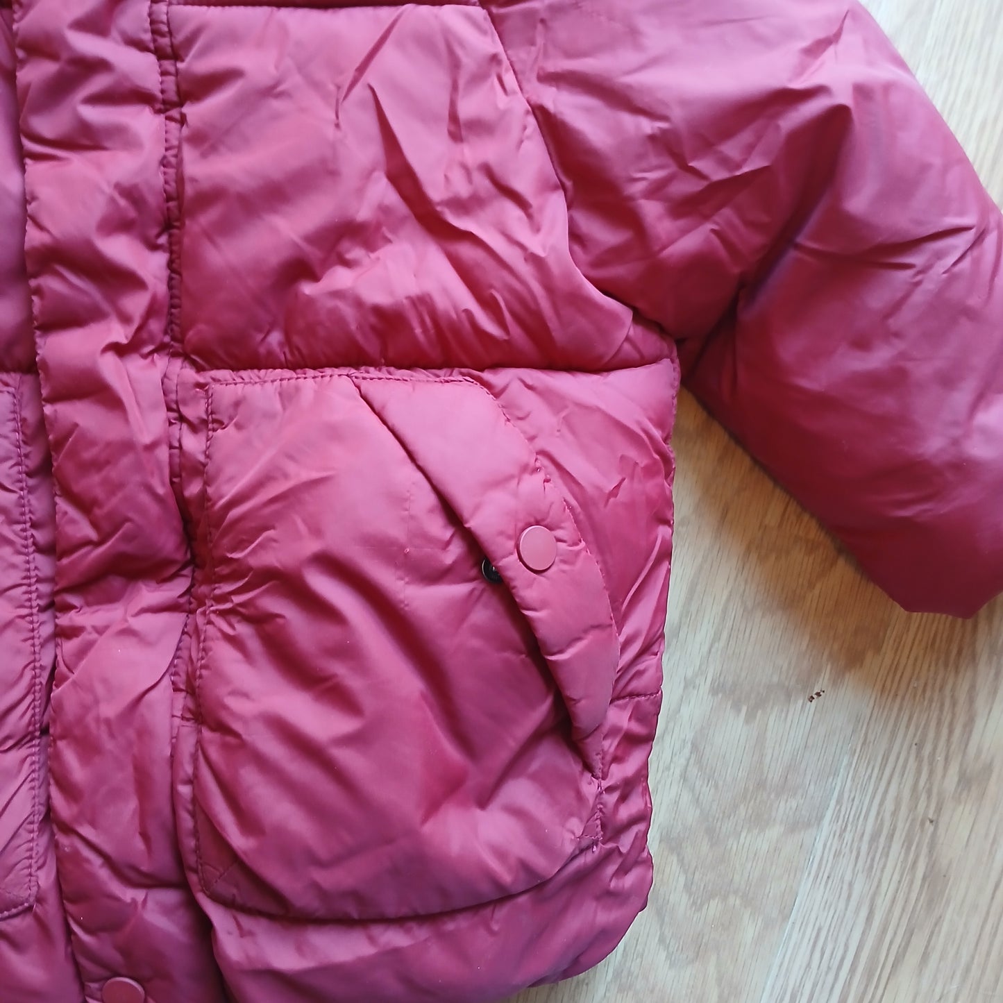 Zara Red Puffer Coat Age 2-3