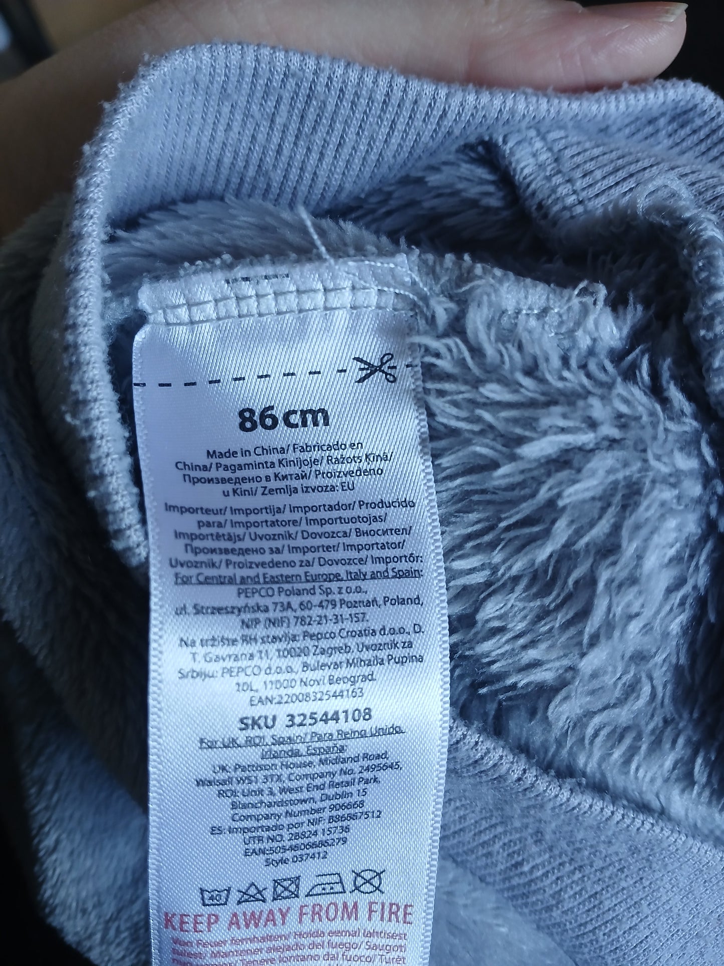 "So Cute" Grey Star Jumper Age 12-18 months