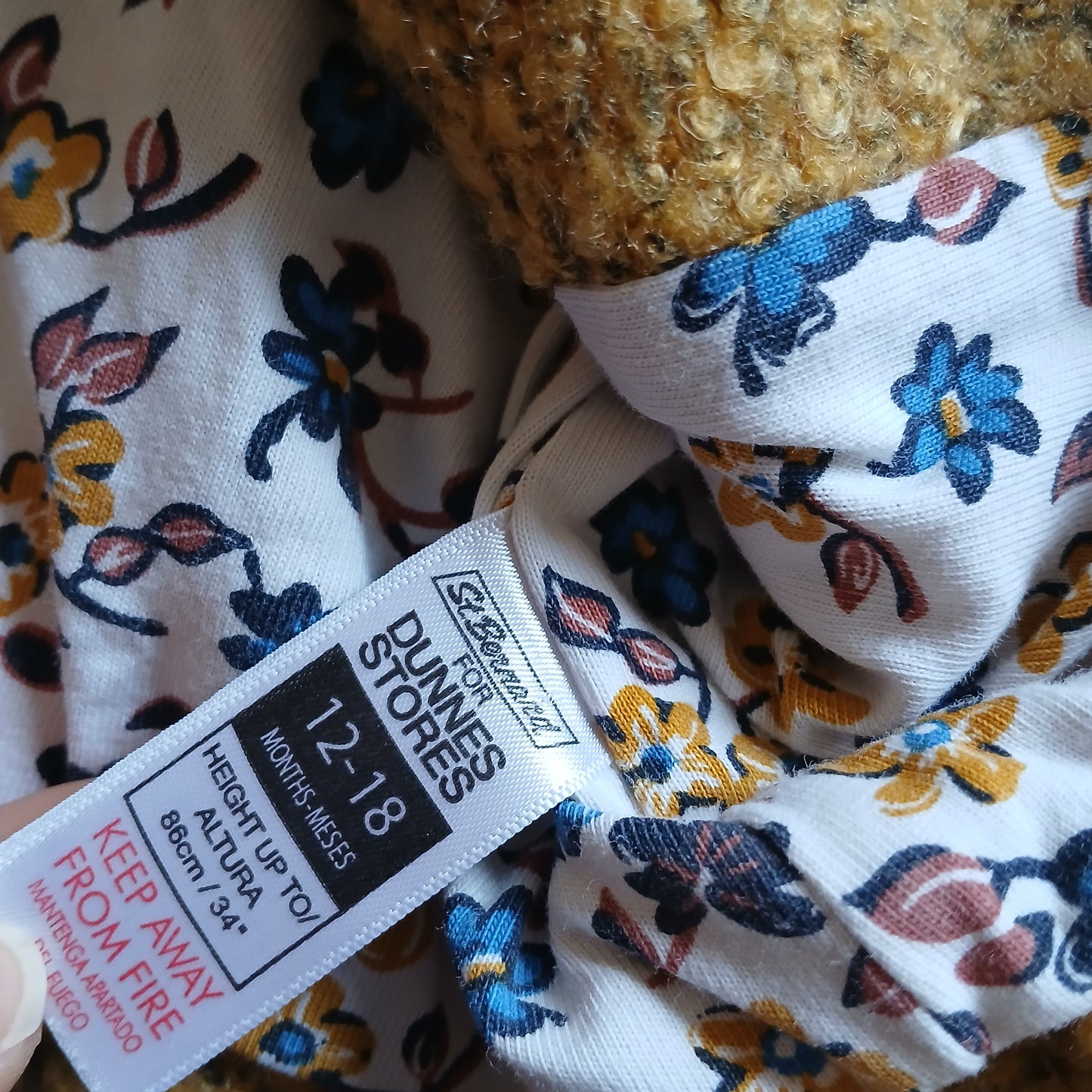 Dunnes Yellow Cardigan Age 12-18 months