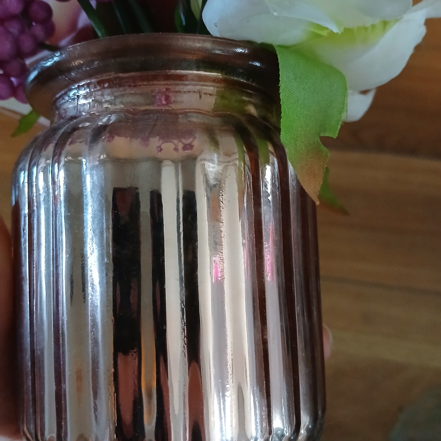 Small Pot Vase With Plastic Flowers