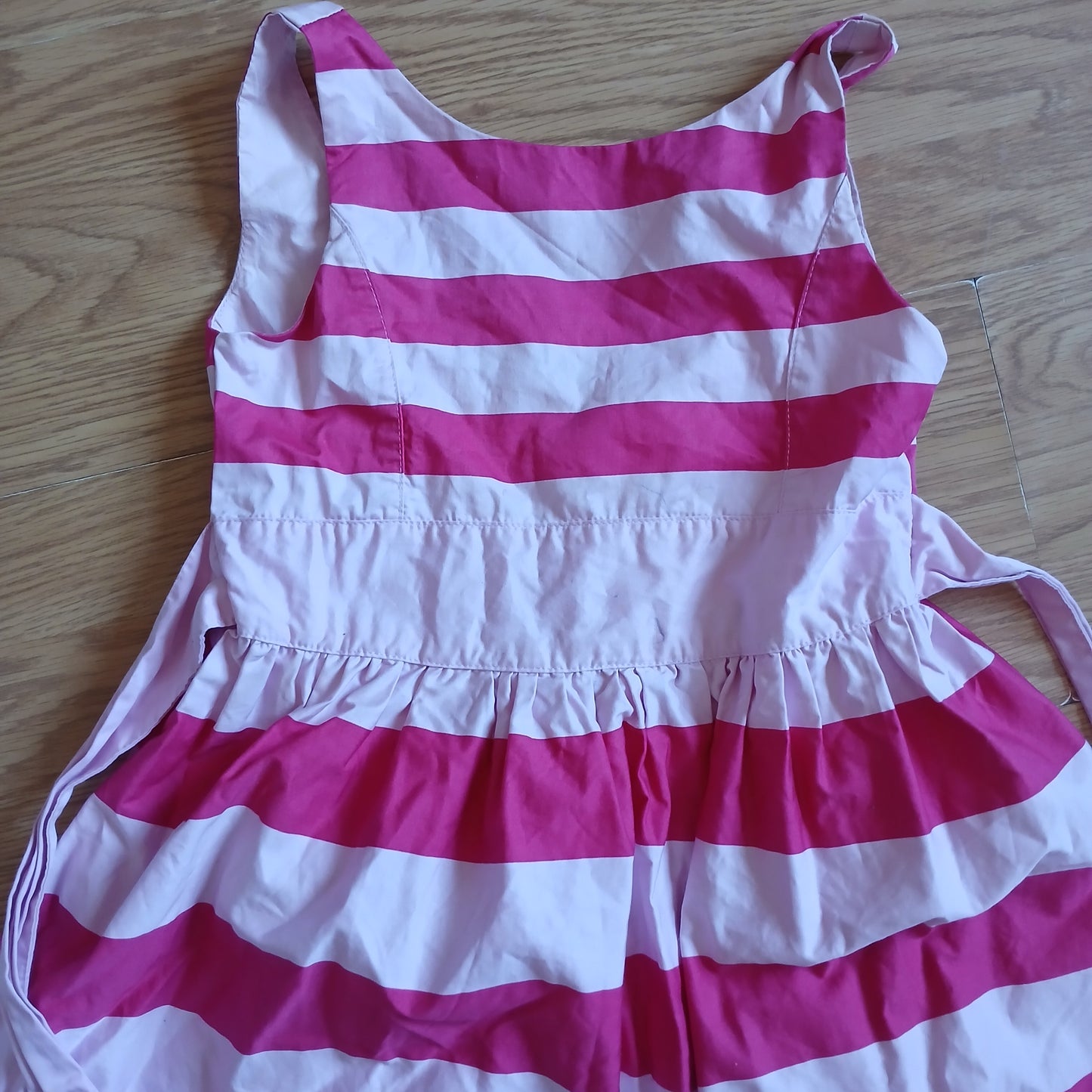 Vertbaudet Pink Stripy Dress Age 9